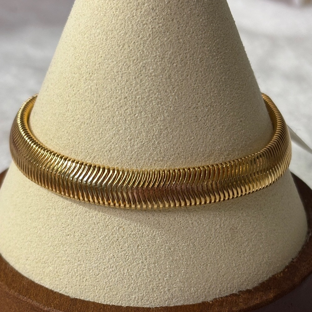 NEW Snake 18k Yellow Gold Filled Bracelet 9g 8mm
